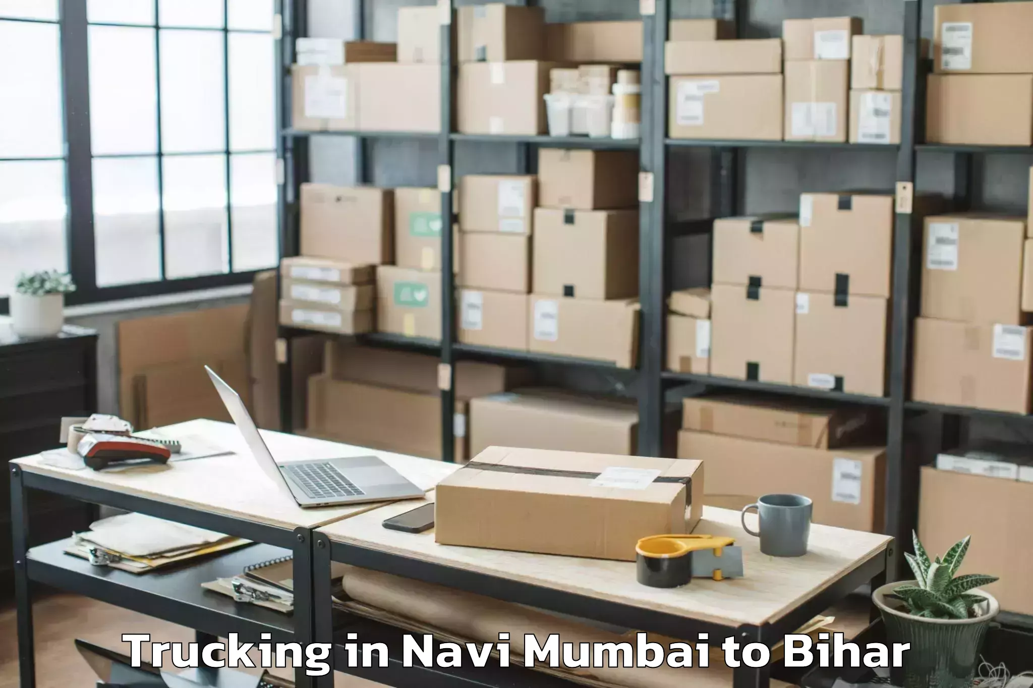 Top Navi Mumbai to Ghanshyampur Trucking Available